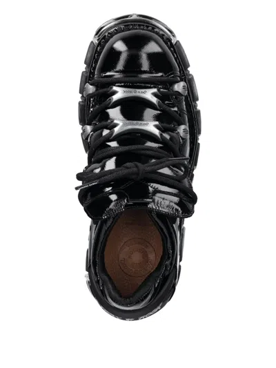 New Rock 60mm Platform Sneakers In Black