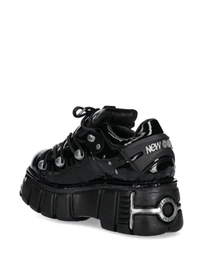 New Rock 60mm Platform Sneakers In Black
