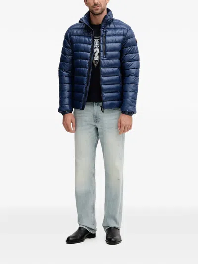 Save The Duck Zip-fastening Padded Jacket In Blue