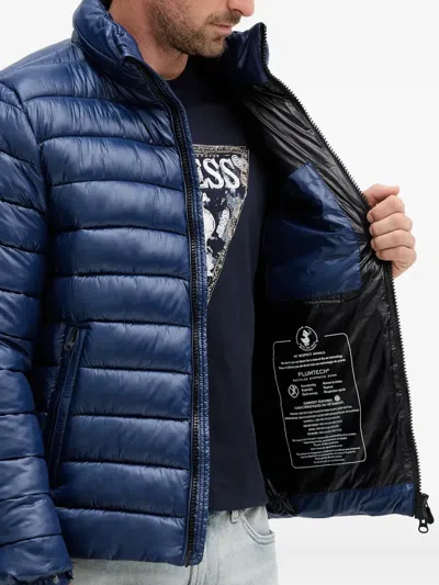 Save The Duck Zip-fastening Padded Jacket In Blue