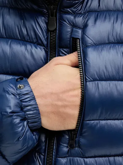 Save The Duck Zip-fastening Padded Jacket In Blue