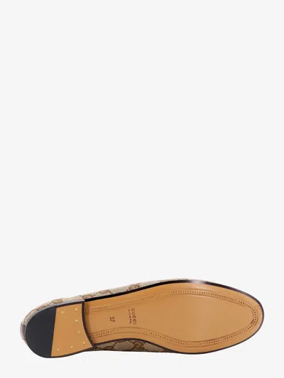 Gucci Women Gg Fabric Jordaan Loafers In Brown