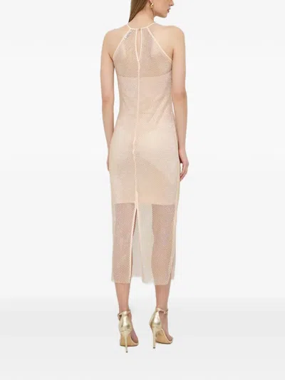 Patrizia Pepe Embellished Midi Dress In Neutral