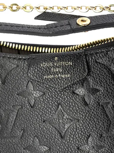 Pre-owned Louis Vuitton Easy Pouch On Strap Monogram Empreinte Leather Shoulder Bag In Black