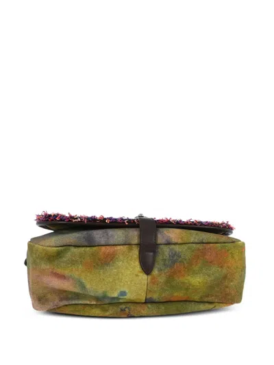 Pre-owned Chanel 2015-2016 Graffiti On The Pavements Shoulder Bag In Green