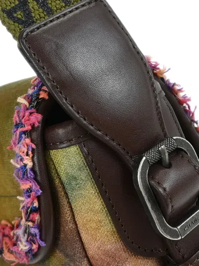 Pre-owned Chanel 2015-2016 Graffiti On The Pavements Shoulder Bag In Green