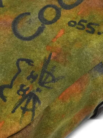 Pre-owned Chanel 2015-2016 Graffiti On The Pavements Shoulder Bag In Green