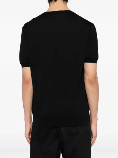 Tom Ford Crew Neck Cotton T-shirt In Black