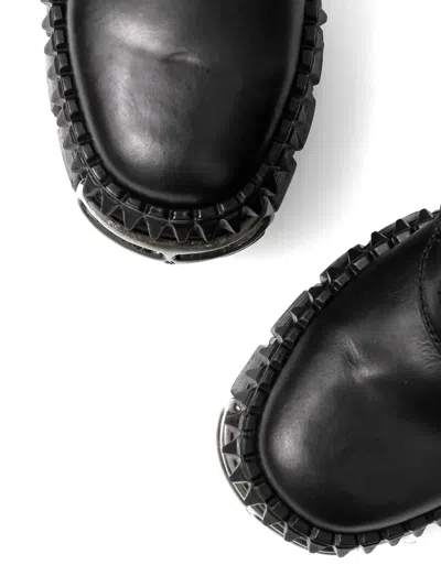 New Rock 80mm Buckle Platform Boots In Black