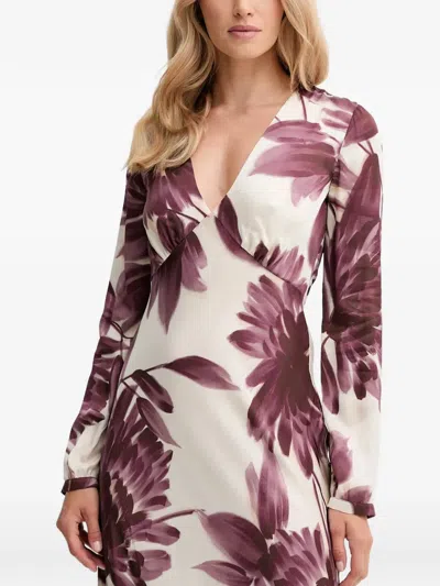 Twinset Floral-pattern V-neck Maxi Dress In Multi