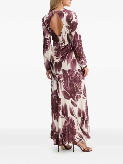 Twinset Floral-pattern V-neck Maxi Dress In Multi