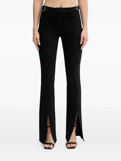 Versace Jeans Couture Buckle-detailed Trousers In Black