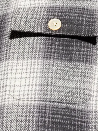 Allsaints Matheson Check Organic Cotton Jacket In Black