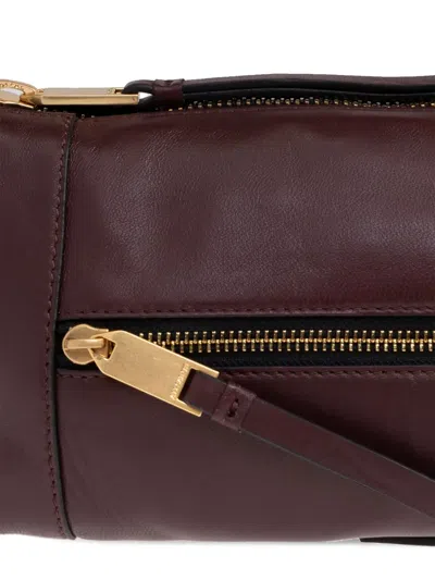 Allsaints Mini Vega Shoulder Bag In Burgundy