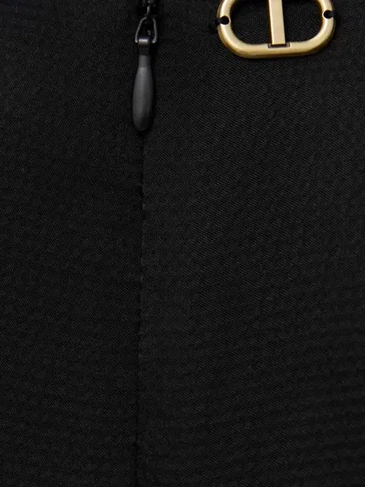 Twinset V-neck Sleeveless Maxi Dress In Black