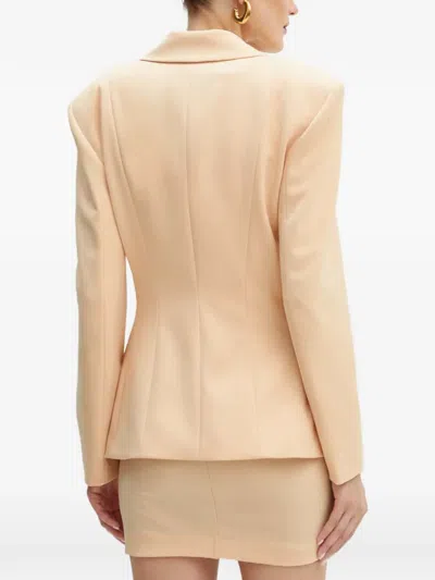 Patrizia Pepe Buckle Blazer In Neutral