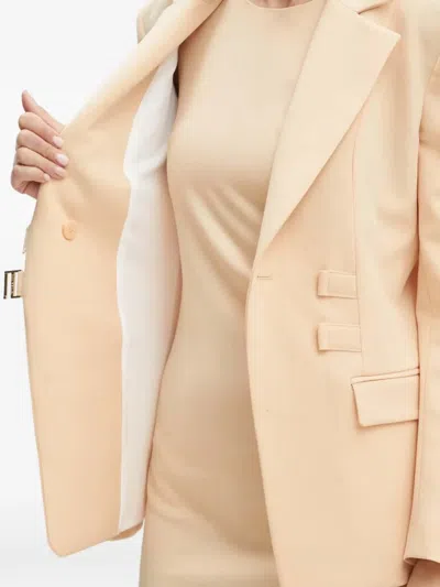 Patrizia Pepe Buckle Blazer In Neutral