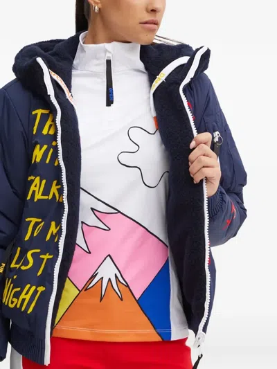 Rossignol X Jcc Yeti Hooded Graphic Ski Jacket In Blue