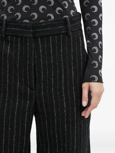 Kenzo Pinstripe Palazzo Pants In Black