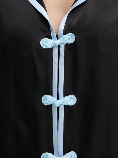 Sleeper Contrast-trim Pajamas In Black