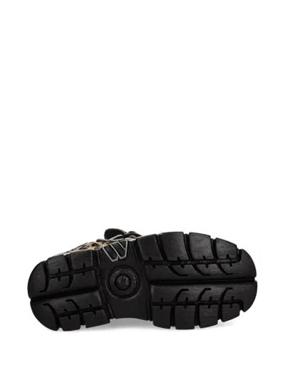 New Rock 60mm Leopard-print Platform Sneakers In Brown