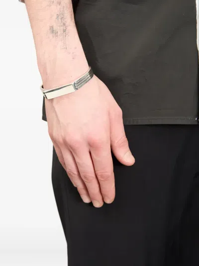 Mm6 Maison Margiela Textured Cuff Bracelet In Multi