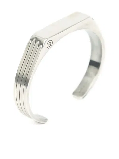 Mm6 Maison Margiela Textured Cuff Bracelet In Multi