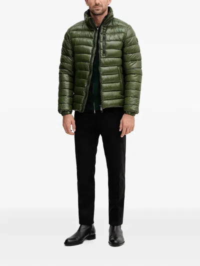 Save The Duck Quilted Green Light Jacket With Double-slider Zip Hood In Green