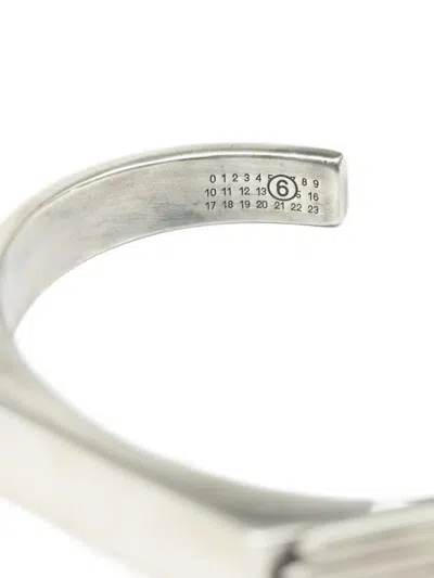 Mm6 Maison Margiela Textured Cuff Bracelet In Multi
