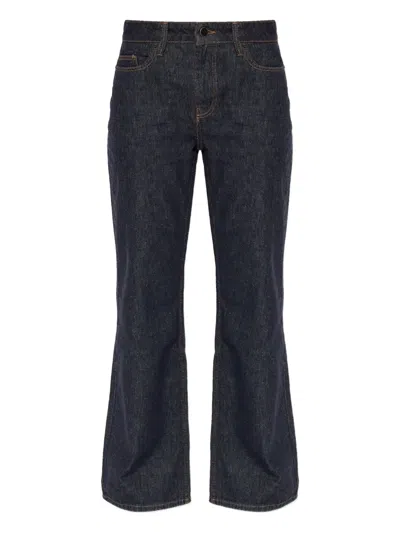 Allsaints Womens Raw Indigo Blu Ember Flared-leg Denim Jeans In Blue