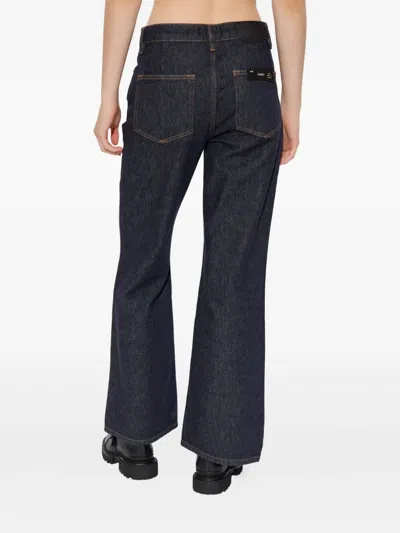 Allsaints Womens Raw Indigo Blu Ember Flared-leg Denim Jeans In Blue