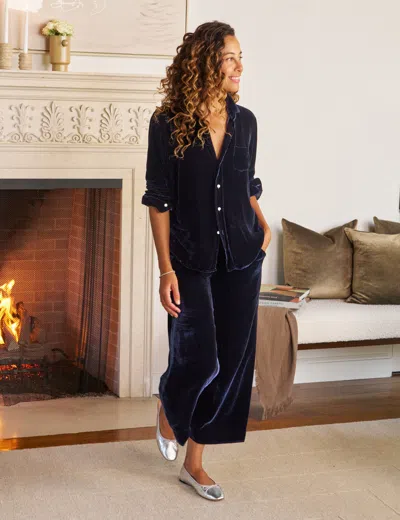 Frank & Eileen Eileen Velvet In Blue