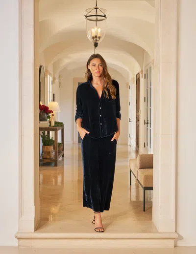 Frank & Eileen Eileen Velvet In Blue