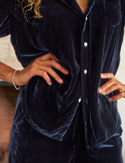 Frank & Eileen Eileen Velvet In Blue