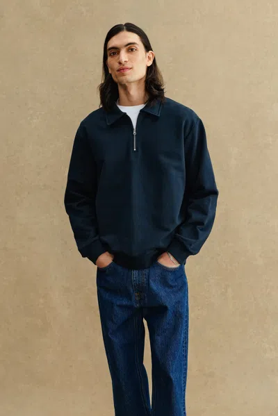 A Days March Drew Half-zip Sweatshirt In Blue
