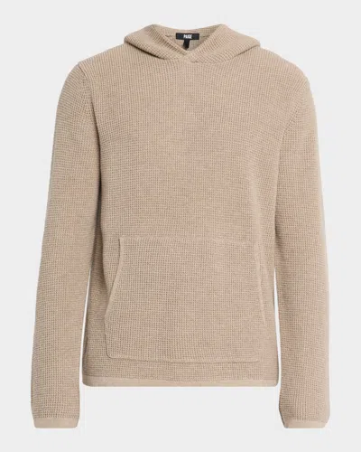 Paige Men's Ojai Waffle Knit Hoodie In Neutral