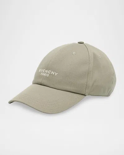Givenchy Paris Embroidered Cap In Cotton In Green