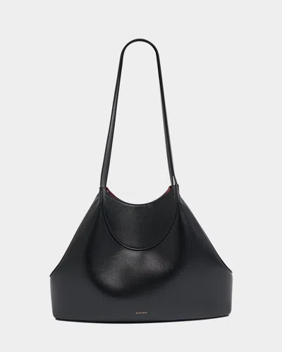 Givenchy Facet Cabas Small Shoulder Bag In Grain Leather In Black