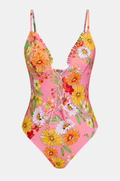 Cupshe Bahamas State Of Mind Bahama Bloom One-piece Swimsuit In Multi