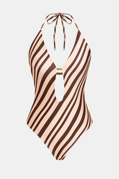 Cupshe Bahamas State Of Mind Bimini Escape One-piece Swimsuit In Brown