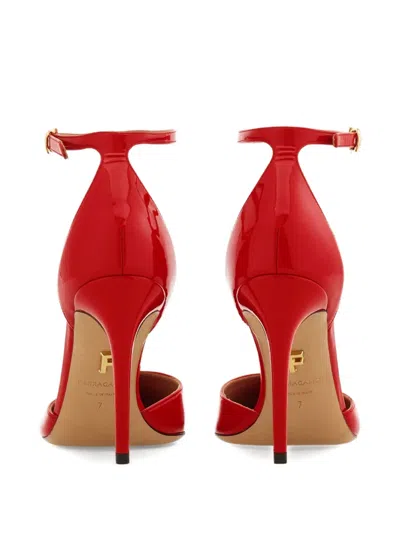 Ferragamo Maily Patent Leather Pumps In Red