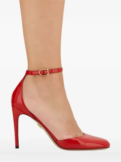 Ferragamo Maily Patent Leather Pumps In Red