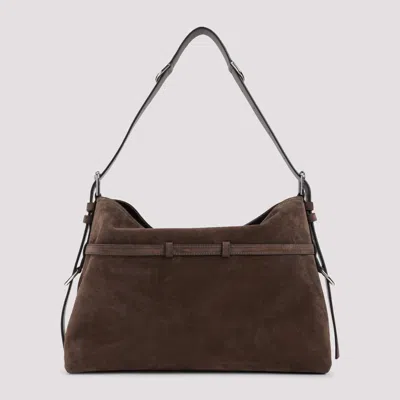 Givenchy Black Calf Leather Bos Taurus Shoulder Bag In Brown
