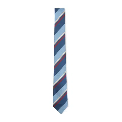 Paul Smith Horizontal Stripe Tie Regular Width Design In Blue