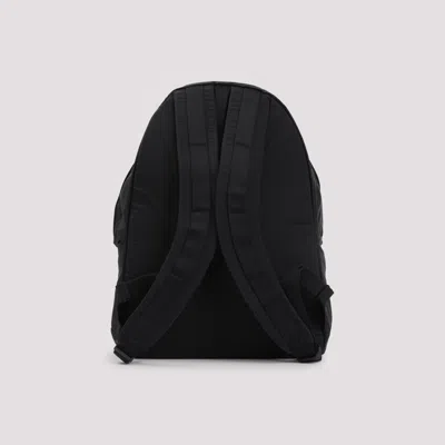 Stone Island Backpack Adjustable Straps Front Zip Pocket Top Handle In Black