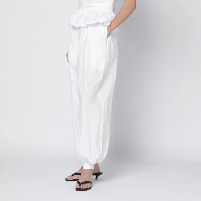 Rotate Birger Christensen Nicola High-waisted Poplin Trousers In White