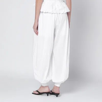 Rotate Birger Christensen Nicola High-waisted Poplin Trousers In White