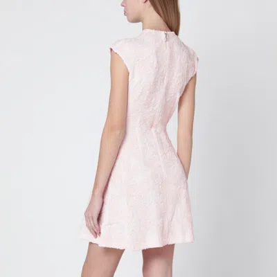 Rotate Birger Christensen Short Pink Mesh Dress In White