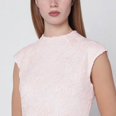 Rotate Birger Christensen Short Pink Mesh Dress In White
