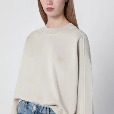Isabel Marant Étoile Beige Crew-neck Cotton Sweatshirt In Neutral